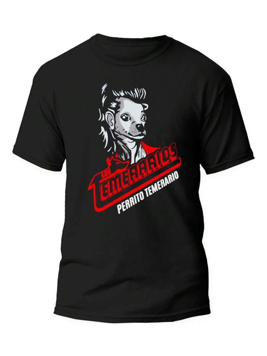 Playera Los Temerarios Perrito Temerario Musica Grupera - Negro - Ver 1