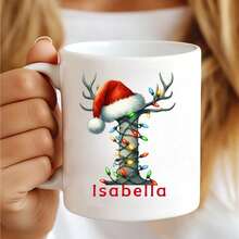 1 قطعة/2 قطعة/4 قطع، 11 أونصة/15 أونصة، كوب قهوة مخصص - هدية للنساء، كوب قهوة مخصص مطبوع عليه الاسم - تصميم كوب عيد الميلاد المخصص، كوب سيراميك، كوب جديد، كوب شاي، أدوات شرب للصيف والشتاء، هدية عيد ميلاد، هدية عيد الميلاد، هدية عيد