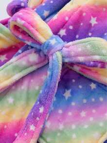 1 pièce Peignoir de bain, pyjama, nouveaux styles pour femmes, peignoirs arc-en-ciel pour l'hiver, peignoirs en polaire épaisse et mignonne pour l'automne et l'hiver. Ensembles de décoration pour la maison pour un usage casual, extérieur, sport, vacances, voyages, cadeaux de remise de diplômes, anniversaires, port quotidien