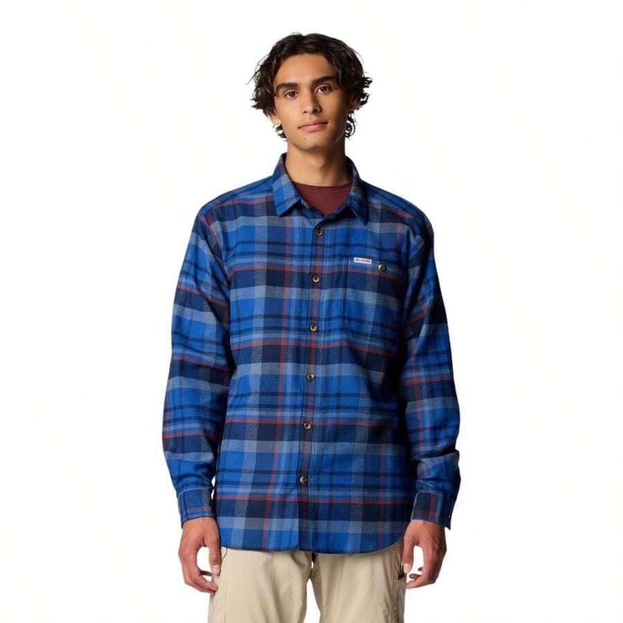 Columbia Pitchstone Heavyweight Flannel II Long Sleeve Shirt - Men's | | Men Outdoor Hoodies & Sweatshirts - 大學海軍 - 查看 1