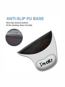 硅胶腕托鼠标垫，6 种款式可爱卡通猫咪设计，防滑支撑，适合家庭和办公室，柔软舒适的手绘风格，22.81x19.2 厘米，办公室腕托，卡通猫咪图案，柔软硅胶材质