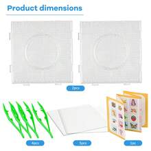 2pcs DIY Sundymot Fuse Beads Kit, 2.6mm Square Pegboard, Ironing Paper And Bead Tweezers, Transparent Craft Materials, Suitable For Handmade Projects, Bead Mosaic Boards, Accessories, Perfect For Holidays, Winter And New Year - 2.6mmp Puzzle Board - View 10