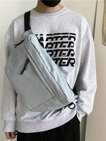 New Large-Capacity Breast Bag For Women Ins Fashion Crossbody Bag Simple Versatile Sports Waist Bag Student Cool Shoulder Bag