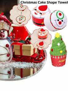 3 pezzi Asciugamani a forma di torta di Natale, Favore unico per feste, Regalo natalizio pensieroso, Disegni di Babbo Natale, albero, fiocco di neve, Favore unico per feste, Regalo natalizio pensieroso, Morbido e adorabile asciugamano - Forniture essenziali per la decorazione natalizia in cucina 2025 Decorazione tavola da pranzo Decorazione per la casa, Una memorabile celebrazione del Natale, Set regalo di Natale per feste, Decorazione stagionale per la cucina di casa - Multicolore - Visualizzare 7