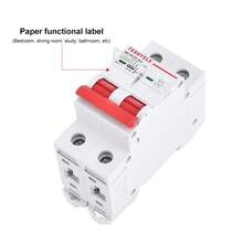 2 Poli (2P) Interruttore di circuito solare CC con protezione da sovraccarico e cortocircuito - Interruttore di circuito industriale pesante montato su guida DIN, adatto per pannelli solari, sistemi di energia rinnovabile, telecomunicazioni - Compatibile con 6A/16A/20A/32A/40A/50A/63A - Senza fusibile richiesto, design compatto, struttura durevole, specializzato in ingegneria elettrica