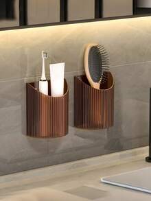 1 chiếc kệ đựng đồ nhà tắm đơn giản, không cần khoan, có ngăn đựng kem đánh răng và bàn chải đánh răng, có lỗ thoát nước, dùng để lưu trữ đồ dùng trong nhà tắm, phù hợp cho phòng tắm và nhà bếp. - Kiểu 2 - Xem 15