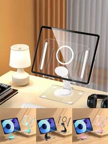 Soporte ajustable para tableta: Soporte de escritorio giratorio 360°, compatible con iPad (4-12.9 pulgadas), compatible con tabletas y teléfonos , plegable, adecuado para el hogar y la oficina - Talla única - Ver 2