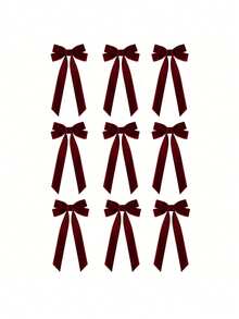 1/6/9 件豪华天鹅绒圣诞蝴蝶结 - 10 英寸手工丝带装饰蝴蝶结，适用于圣诞树、花环、礼品包装、节日庆典以及室内外节日装饰 [红色、酒红色、黑色、粉色、白色、米色]