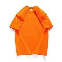 Versatile Men's Cotton T-Shirt – Soft Short Sleeve Casual Top, Comfortable Daily Wear & Summer Essential - trái cam - Xem 8