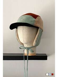 Kontrastowa, pluszowa czapka traperska z sznurowaniem, unisexowa, wiatroodporna i ciepła czapka chroniąca uszy do jazdy na rowerze, czapka lotnicza z dużym obwodem głowy, nowa, śliczna, patchworkowa czapka traperska Sherpa dla kobiet, jesienno-zimowa, ciepła, gruba czapka kolarska z ochroną słuchu, wiatroodporna czapka traperska Sherpa dla kobiet, gruba, zimowa, ciepła i chroniąca uszy, śliczna czapka narciarska dla mężczyzn, czapka baseballowa