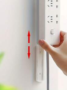 壁挂式电源插座支架，无需钻孔，粘性塑料，电缆管理，家用电器整理器，节省空间的壁挂式插座挂钩 - 彩色 - 查看 4