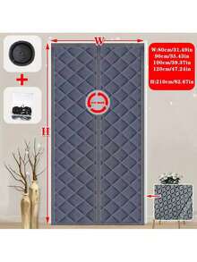 1 件冬季隔热门帘，防风、隔热、保护隐私，采用隔热材料制成，灰色绗缝款式。4 厘米厚的细节设计可阻挡冷空气并保持温暖，适用于家庭入口、圣诞节和冬季使用 - 彩色 - 查看 13