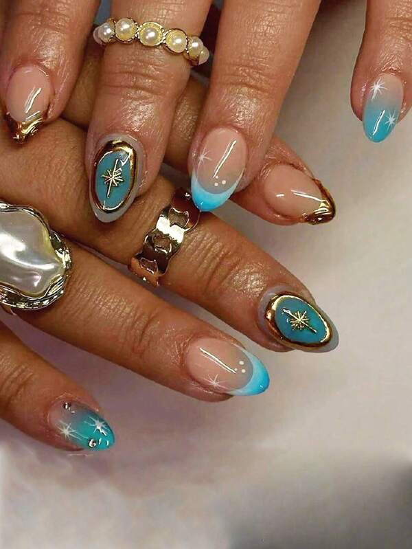 24pcs Short Oval 3D Gel Makes French Tip Press On Nails Short Fit Perfectly Acrylic False Nail Set,Contain 1pc Jelly Glue And 1pc Nail File, French Tip Nail For Women And Girls To DIY Daily Work Study And Party Use