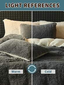 2/3 piezas Juego de Edredón de Piel de Visón Falsa, Suave y Sedoso Plush Largo, Suave y Encantador, 1 Edredón y 1/2 Fundas de Almohada, Textura Esponjosa y Cálida, Múltiples Opciones de Color, Apto para Cama Individual/Doble/Queen/King, Lavable a Máquina, Juego de Ropa de Cama de Lujo, Decoración Cálida para Otoño e Invierno