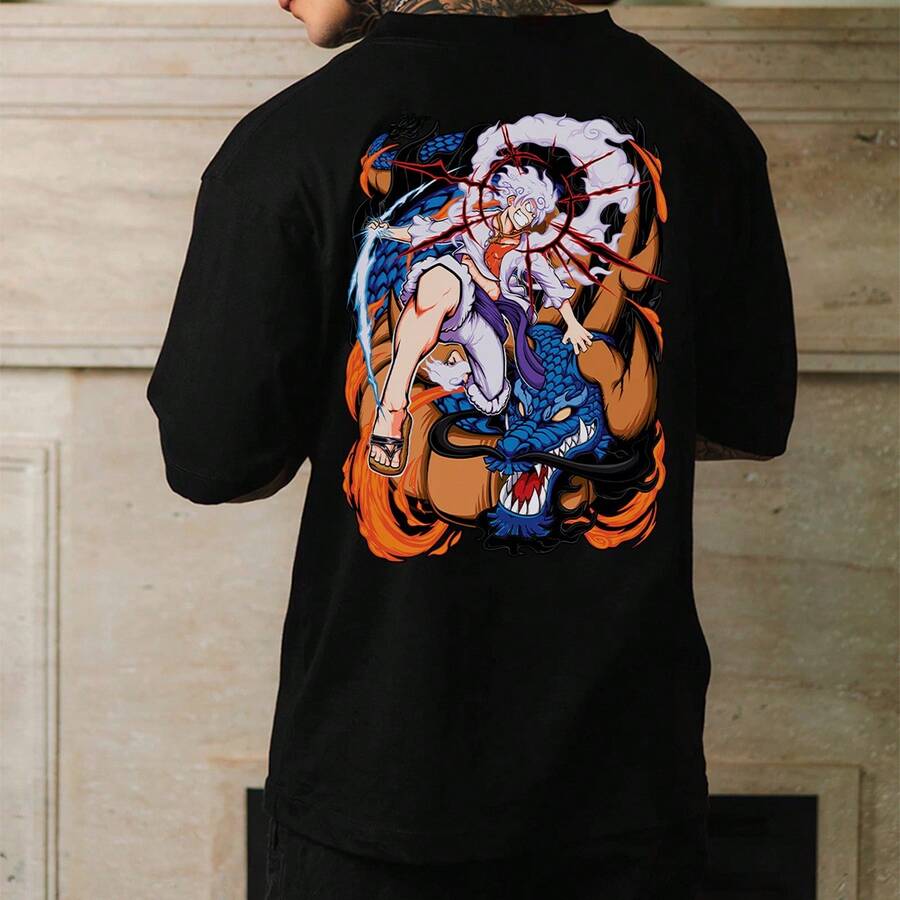 Ultra Instinct Oversized T-Shirt Geek Style 100% Cotton Immediate Shipping - 黑色 - 查看 1