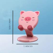 1pc New Cartoon Cute Foldable Multifunctional Mobile Phone Holder, Adjustable Tablet Stand, Slouchy Person Essential