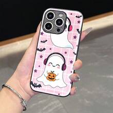 Halloween Ghost Design Phone Case for  17 17 Pro 17 Air 17 Pro Max 16 Pro Max 16e 15 Plus 14 13 12 11 XS Max XR X Lightweight Shock-Resistant Anti-Yellow Protective Cover - Schwarz - Übersicht 3