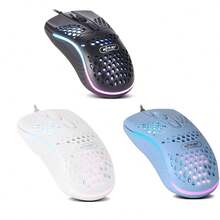 Wired Optical PC Gaming Mouse 1000DPI 3 Buttons Plug & Play Ergonomic Design Precision For Gaming Compatible With Laptop Computer - 黑色 - 查看 5