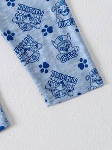 Paw Patrol 两件套汪汪队立大功男童睡衣套装，可爱卡通印花圆领长袖T恤和长裤，轻薄透气，适合秋冬休闲家居服，日常穿着、度假及送礼皆宜。 - 紅色 - 查看 7