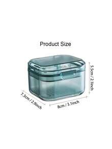 1/2 pièces Boîte de rangement pour appareils dentaires invisibles, boîte de rangement orthodontique à double couche, boîte pour brackets invisibles, boîte de nettoyage portable avec design de drainage, convient pour la maison, l'extérieur et les voyages