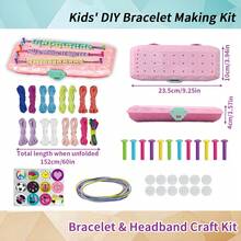 1 set kit de confecționare brățări fete, set de țesut manual DIY, set de autocolante cu perle, război de țesut brățări în formă de inimă, război de țesut brățări cu diamante, arte și meșteșuguri, meșteșuguri pentru confecționarea brățărilor cu mărgele, autocolante cu diamante și cristale, brățară DIY cu mărgele, meșteșuguri pentru fete, instrumente de țesut, cadou pentru fete cu vârsta cuprinsă între 6 și 12 ani, cadou de Crăciun/zi de naștere/Halloween, potrivit pentru fete peste 6 ani