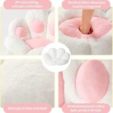 1pc Cartoon Bear Paw Half Wrap Around Cushion, Office Seat Cushion, Cat Paw Cushion, Home Decor, Christmas Decor Holiday Cushions Cushions For The Home