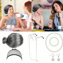 Fashion Grandma Wig Cosplay Set-Suitable For Masquerade Balls And Masquerade Parties-Very Suitable For Cosplay And Celebrations, Wig Accessories Are Suitable For Cosplay, Halloween Theme Parties-Anime Hairstyles, Halloween Costumes, Durable Materials, A Must For Cosplay Lovers - Multicolor - View 9