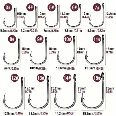 Anzuelos de pesca en caja - Anzuelos de pesca de acero inoxidable con caja de almacenamiento, ideales para pesca de agua dulce y salada, accesorio de equipo de pesca | Anzuelos de acero inoxidable | Construcción duradera, accesorios de equipo de pesca
