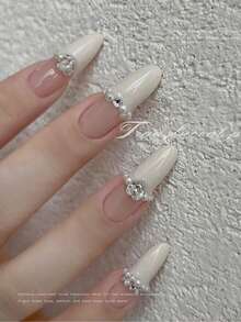 6-Grid Pearl Nail Art Decorations, Shiny Pearl Nail Accessories, Mixed Size Pure White Flat Half-Round Nail Rhinestones, Elegant Round Pearl Nail Decor Set Nails Nail Supplies - White - View 4