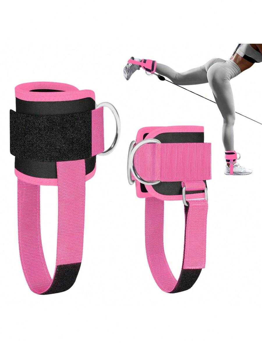 A Male And Female Cable Ankle Strap, Adjustable Gym Cable Ankle Strap, Used For Leg Curls, Gluteal Exercises, Leg Extensions, Hair Curling, Trophy Hip Device, Cable Machine Accessory Ankle Cuff