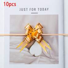 10 bucăți fundă pentru coș cadou, 6 culori (diferență mică de culoare), decorațiuni pentru împachetarea cadourilor de primăvară, fundă împachetată cu aur și panglică, fundă mare pentru împachetarea cadourilor de Paște, nuntă și ziua de naștere