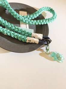 Pink Sea Turtle Pendant Phone Case With Detachable Strap, Crossbody Chain, Versatile For All Phones