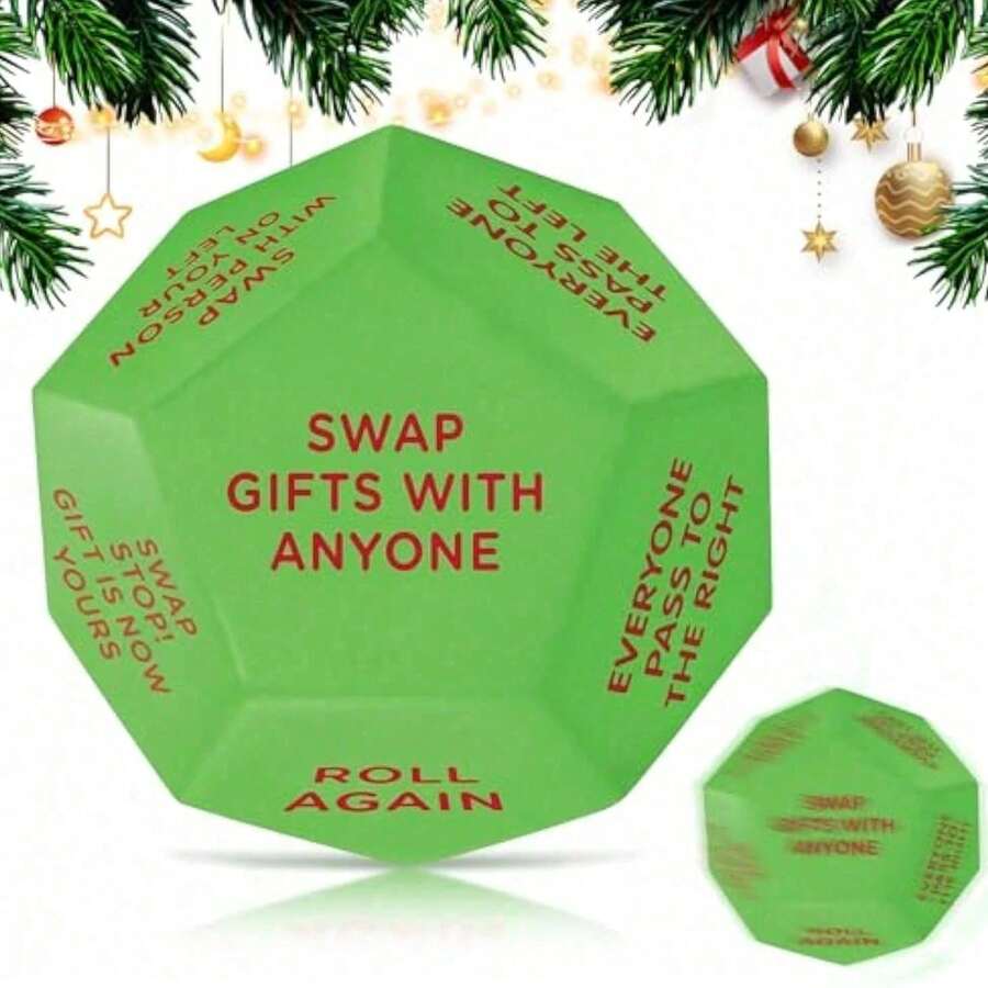 Christmas Gift Exchange Dice Game - Party Game Toy For Holiday Gatherings & Family Fun