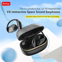 HTC NE18 Open-Ear Bluetooth Earphones, VR-Grade Spatial Audio, Dolby Atmos, Long Battery Life, IP-Rated Sweat And Water Resistance, A Must-Have For Business Travel, Purple