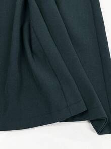 Chân váy thẳng hình quả lê EARO cổ điển, cạp cao, thường ngày, đa năng, co giãn, gợi cảm, thanh lịch, dài dáng chữ A xẻ tà, mùa xuân/thu - Màu xanh lá cây đậm - Xem 5