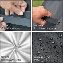 Capa para Churrasqueira ao Ar Livre, Capa para Churrasqueira Resistente, Capa para Churrasqueira BBQ, Capa de Proteção para Churrasqueira ao Ar Livre - À Prova d'Água e Resistente às Intempéries, À Prova de Poeira, Resistente ao Calor, Fácil de Armazenar com Design de Fechamento Ajustável, Resistente aos Raios UV, Resistente a Rasgos, Fácil de Usar, Fácil de Limpar, Adequada para Fogão a Gás, Fogão a Carvão, Pellet - Para Uso ao Ar Livre, Pátio, Camping