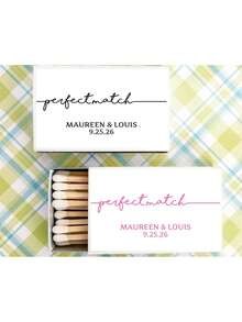 Personalized Matches Sticker,Wedding Accessories,Ribbon And Bow Wedding Matches Sticker,Hand Drawn Champagne And Bows,Champagne Tower Sticker,Personalized Matches Sticker,Cigar Bar Matchbooks Sticker - Multicolor - View 7