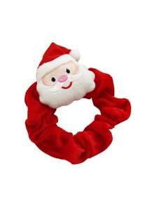 1 pieza Scrunchie con diseño de reno de Navidad, árbol de Navidad, Papá Noel, accesorio de pelo elástico para mujer, adorno lindo, decoración del hogar, decoraciones navideñas, decoración de habitación de invierno