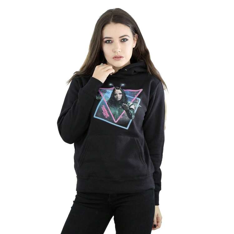 Marvel Damen/Frauen Guardians of the Galaxy Neon Mantis Hoodie (Schwarz) - Kaffeebraun - Übersicht 3