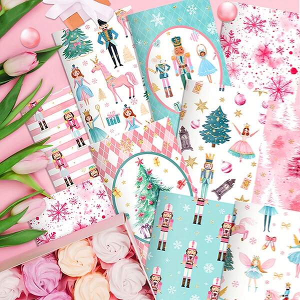 12pcs Christmas Tree Notebooks, Nutcracker, Mini Christmas Party Notebooks, Small Memo Pads, Pocket Notebooks, Birthday Party Supplies, Nutcracker Decor Notebooks