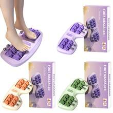 Portable Dual Foot Massage Roller Reflexology Tool With Magnetic Beads For Home And Office Use