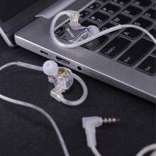 C C A CCA CRA PRO Upgraded In-Ear Wired Headphones, Ultra-Thin Diaphragm Dynamic Driver IEM, Clear Call HiFi, Wired Earbuds With Detachable -Free Cable (Silver)