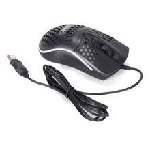 Mouse Rato Gamer para PC Com Fio Óptico 1000DPI 3 Botões Plug & Play Design Ergonómico Precisão para Jogos Compatível com Computador Portátil - Azul - Visão 7