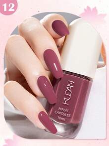 KUDAN 1瓶10毫升水性可撕指甲油，酒红色咖啡棕色，适合冬季，无异味快干指甲油，无需烘烤，持久耐用，适合日常美甲装饰、居家美甲和美甲沙龙美甲用品。 - 彩色 - 查看 34