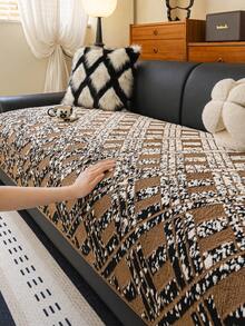 1 Stück Herbst/Winter Plüsch Dicke Warme Sofakissenbezug, Moderner Minimalistischer Rutschfester Sofasitzpolster, Staubdicht und Waschbar Sofabezug, Braun Weich und Farbbeständig, Haustierfreundlicher Schutzbezug, Verstellbar für Ecksofa, Geeignet für Schlafzimmer, Büro, Wohnzimmer Kombinationsmöbel, L-förmige Sofadecke und 1/2/3/4 Sitzer Sofa