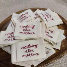 100% Cotton Fabric Labels - DIY Clothing Labels, Apparel Labels, Washable Textile Labels, Suitable For Garments, Doll Clothes And Handicrafts