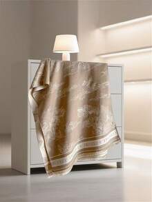 Reversible Khaki Tree Pattern Scarf For Women, Warm & Versatile Shawl/Wrap, Suitable For Winter, Korean Style, Thick & Long For Dress - Khaki - View 2