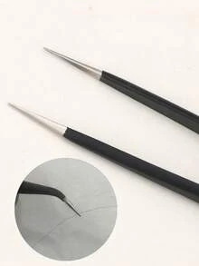 6 pinzas de colores antiestáticas, herramientas de papelería con punta de precisión y punta curva, kit de herramientas DIY para planificadores