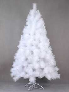 White PVC Artificial Christmas Tree, Realistic Pine Needle Design, Winter Holiday Decor For Home, Office, Commercial Display, Party Backdrop, Stable Metal 4-Leg Stand, Easy Assembly And Storage, Non-Shedding And Fade-Resistant, Hang Lights & Ornaments For DIY, Modern Minimalist Style, Fresh White Tone, Adds Christmas Ambiance, Suitable For Home, Office, Various Sizes Available To Fit Different Spaces - White - View 12