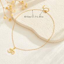 Ladies Stainless Steel Om Yoga Necklace - 18K Gold Plated Large Om Symbol Pendant, Simple And Elegant Design, Smooth Curve And Open Ring Design, Easy To Wear, Spiritual Jewelry Gifts For Yoga Lovers, Birthday Or Holiday Gifts, Exquisite Daily And Special Occasion Necklaces (For Parties, Meditation Or Casual Wear) - Golden Om Mantra Symbol, Versatile And Timeless Accessories - 銀色 - 查看 7